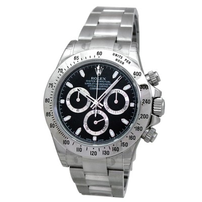 40mm Rolex Stainless Steel Oyster Perpetual Daytona Cosmograph Watch 116520