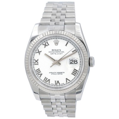 36mm Rolex Stainless Steel Oyster Perpetual Datejust Watch
