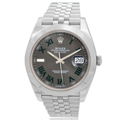 Rolex Stainless Steel Datejust 41 Wimbledon Dial 126300