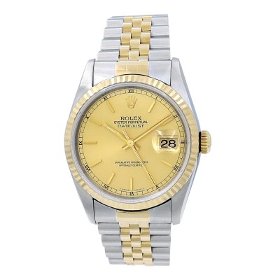 36mm Rolex Stainless Steel And 18k Yellow Gold Datejust Watch