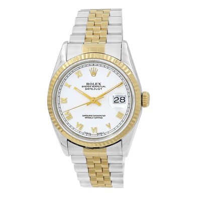 36mm Rolex 18k Yellow Gold And Stainless Steel Datejust Watch