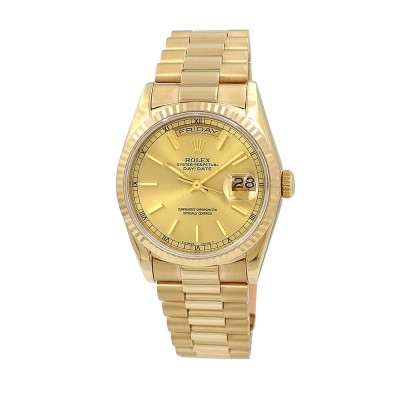 36mm Rolex  Day-Date Champagne Dial Watch