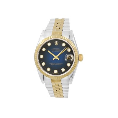 31mm Datejust Blue Vignette 10R Diamond Dial Watch