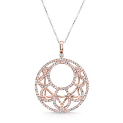 ROSE GOLD CONTEMPORARY LOOP DIAMOND MEDALLION  