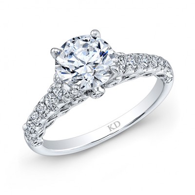 WHITE GOLD PRONG SETTING DIAMOND ENGAGEMENT RING