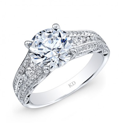 WHITE GOLD INSPIRED CLASSIC DIAMOND BRIDAL RING