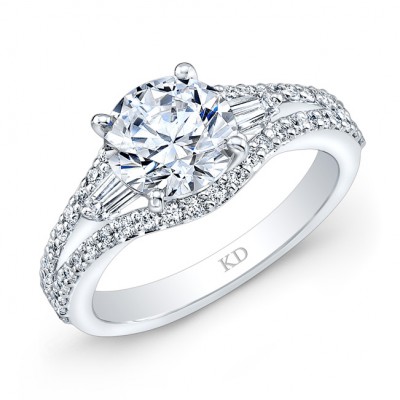 WHITE GOLD INSPIRED VINTAGE DIAMOND ENGAGEMENT RING