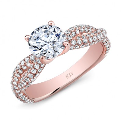 ROSE GOLD CONTEMPORARY DIAMOND ENGAGEMENT RING