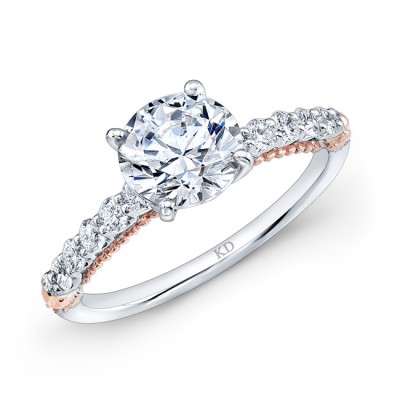 WHITE & ROSE GOLD INSPIRED DIAMOND ENGAGEMENT RING