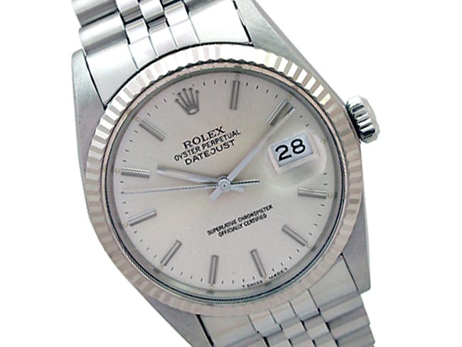 rolex oyster perpetual datejust white gold bezel