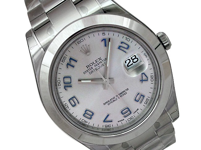 41mm Rolex Stainless Datejust II Silver Arabic Numeral 116300
