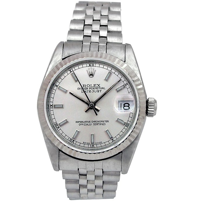 Rolex datejust 31 online silver dial