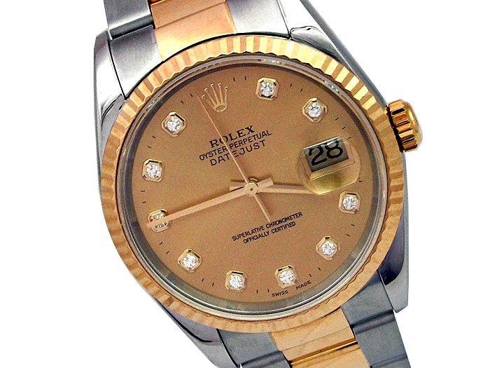 Rolex Datejust Diamond Dial 36MM Two-Tone Jubilee Ref# 16233 –