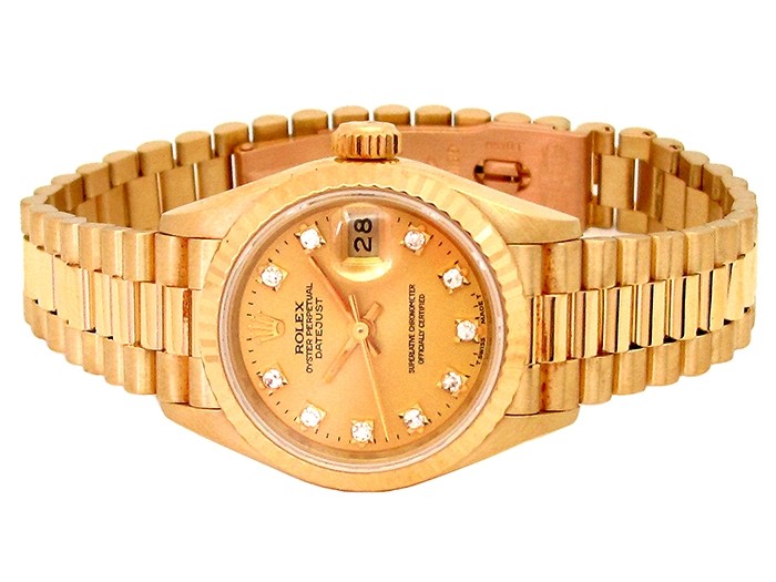 marmorering Pub sydvest 26mm Rolex 18k Yellow Gold Oyster Perpetual Datejust Watch. - OYSTER  PERPETUAL - ROLEX