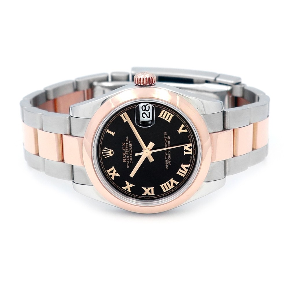 Rolex datejust rose gold roman numerals store