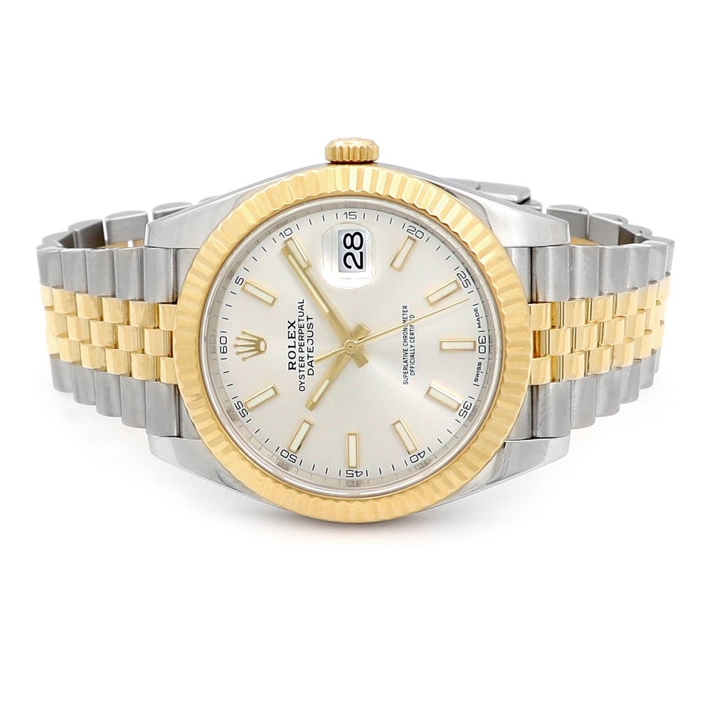 Rolex Datejust 41 Silver Dial Steel and 18K Yellow Gold Oyster Mens Watch 12633SSO