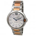 Unisex Cartier 18K Rose Gold & Stainless Steel Ballon Bleu  Diamond Dial WE902031.