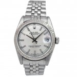 31mm Rolex Stainless Datejust Watch Silver Dial 68274.