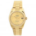 31mm Rolex 18k Yellow Gold Oyster Perpetual Datejust Watch