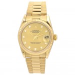 31mm Rolex 18K Yellow Gold Oyster Perpetual Datejust Watch