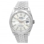 36mm Rolex Stainless Steel Datejust Watch Silver Dial 126200