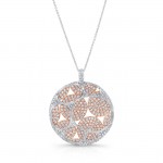 ROSE & WHITE GOLD CONTEMPORARY BLEND DIAMOND PENDANT