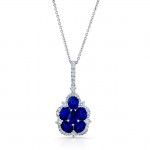 NATURAL COLOR WHITE GOLD CONTEMPORARY SAPPHIRE DIAMOND PENDANT