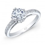 WHITE GOLD CLASSIC PRONG SET DIAMOND BRIDAL RING