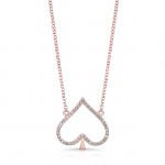 ROSE GOLD TRENDY SPADE DIAMOND PENDANT