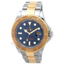 40mm Rolex Two-Tone Yachtmaster Blue Dial 16623