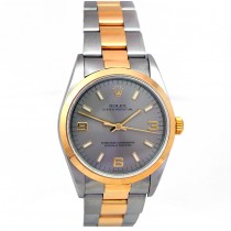 34mm Rolex Two-Tone Oyster Perpetual Rhodium Dial 14203.