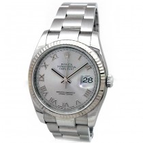 36mm Rolex Stainless Datejust Rhodium Dial Oyster 116234.