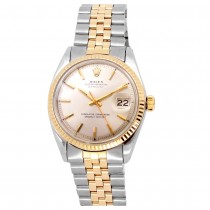 36mm Rolex 18k Yellow Gold and Stainless Steel Oyster Perpetual Datejust Watch. 