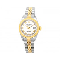 26mm Rolex 18k Yellow Gold and Stainless Steel Oyster Perpetual Datejust Watch. 