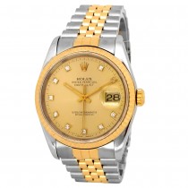 36mm Rolex 18k Gold & Stainless Steel Oyster Perpetual Datejust Watch