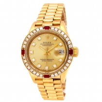 26mm Rolex 18k Yellow Gold Presidential Datejust Watch