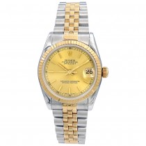 31mm Rolex 18k Yellow Gold and Stainless Steel Oyster Perpetual Datejust Watch