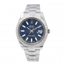 41mm Rolex Stainless Steel Datejust II Blue Dial 116334 Watch