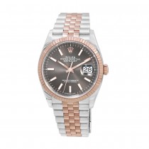 36mm Rolex 18k Rose Gold and Stainless Steel Oyster Perpetual Datejust Watch