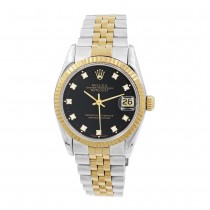 31mm Rolex 18k Yellow Gold And Stainless Steel Datejust Watch.