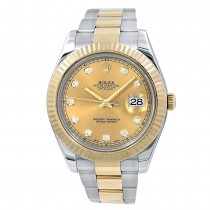 41mm Two tone Datejust II 10R Diamond Dial Watch