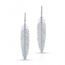 18K ROSE GOLD FEATHER STYLE EARRINGS