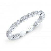 WHITE GOLD TRENDY FASHION DIAMOND BAND