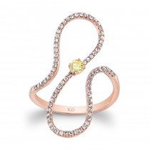 ROSE GOLD INSPIRED SWIRLED DIAMOND RING
