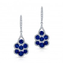 NATURAL COLOR WHITE GOLD CONTEMPORARY SAPPHIRE DIAMOND EARRINGS