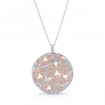 ROSE & WHITE GOLD CONTEMPORARY BLEND DIAMOND PENDANT