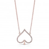 ROSE GOLD TRENDY SPADE DIAMOND PENDANT