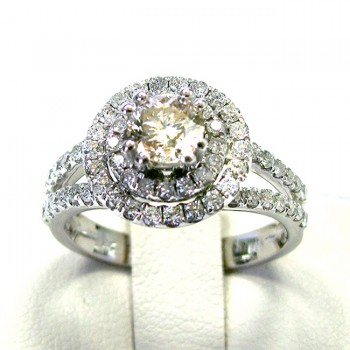 Ladies 14k White Gold Engagement Diamond Ring