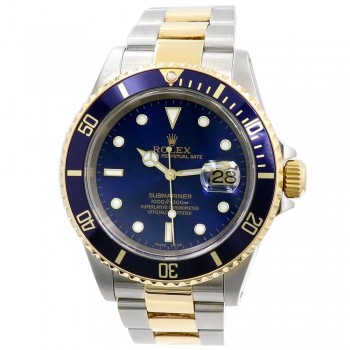 40mm Rolex 18k Yellow Gold and Stainless Steel Oyster Perpetual Submariner Date Watch