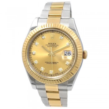41mm Rolex 18k Yellow Gold and Stainless Steel Oyster Perpetual Datejust II Watch